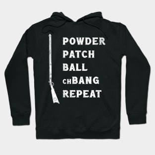 Muzzleloader Powder Patch Ball Repeat Hoodie